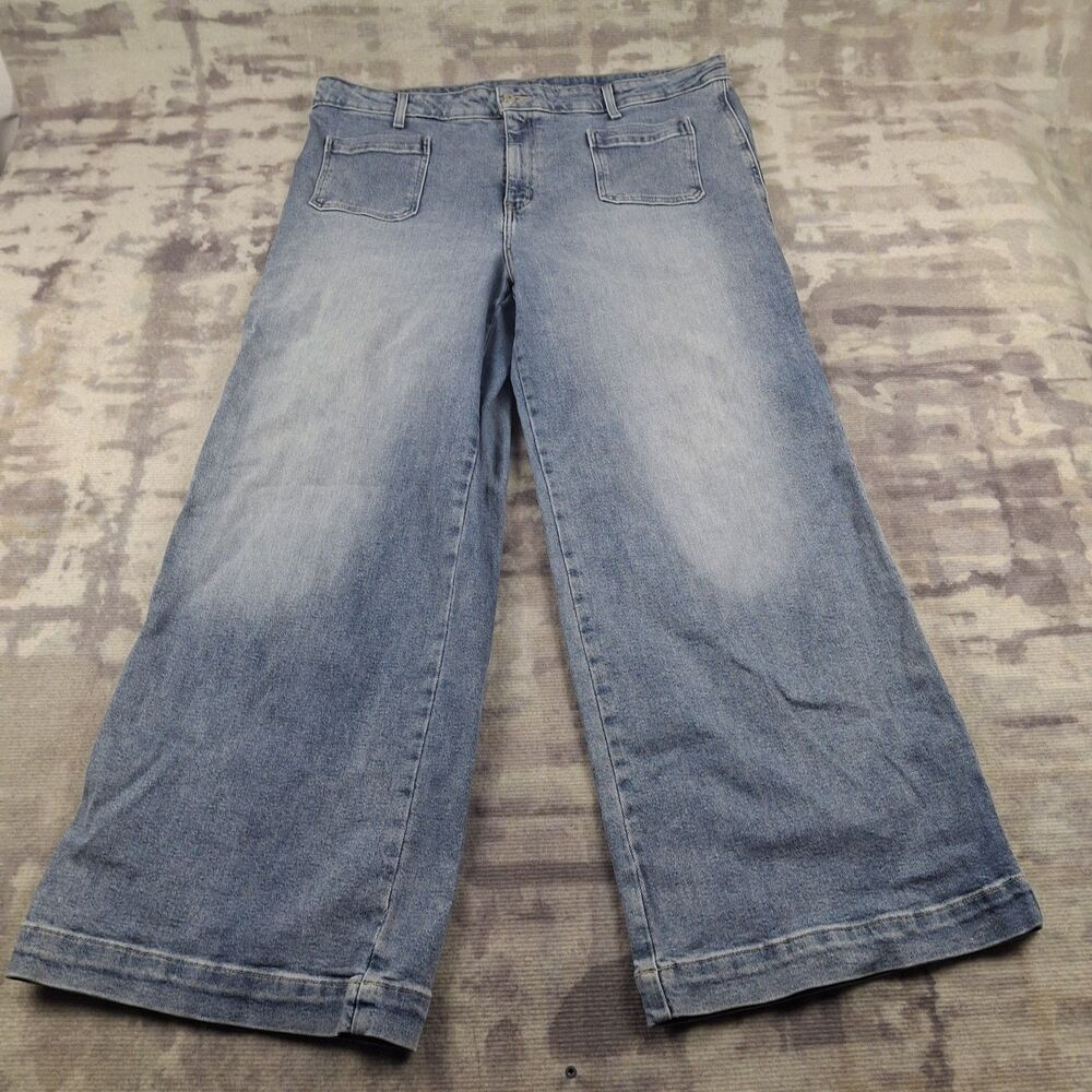 Old Navy Extra High Rise Wide Leg Patch Pocket Jeans Women's Plus Size 20